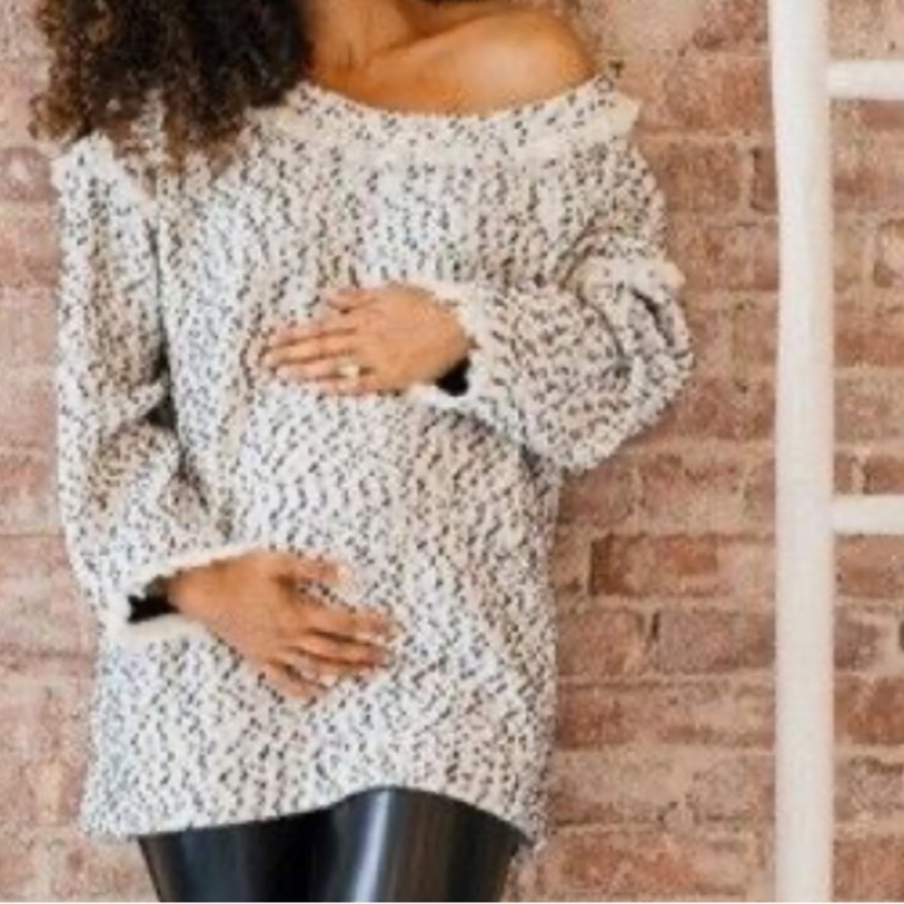 Hatch Maternity Tweed Sweater
